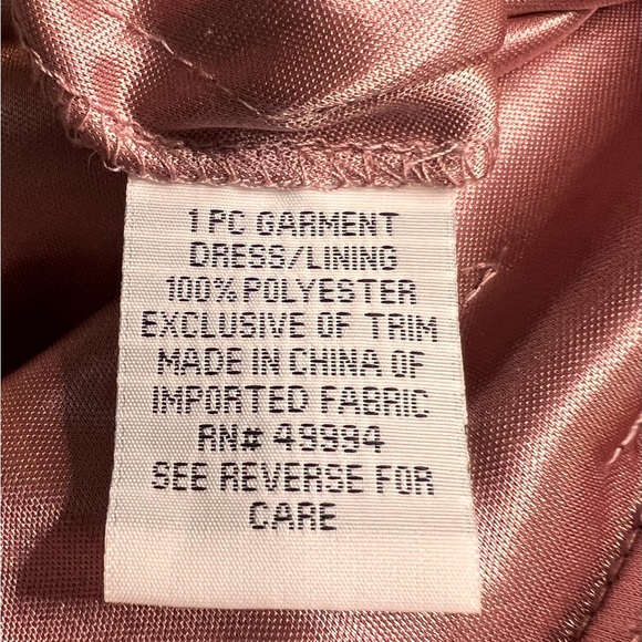 R&M Richards Mauve Beaded & Sequin Floral Motif Halter Dress - Picture 7 of 11